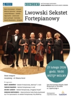 Plakat koncertu Lwowskiego Sekstetu Fortepianowego